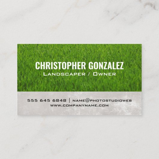 gazongras | tuingereedschap visitekaartje (Achterkant)