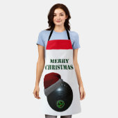 Gazonkom met een kerstmuts, schort (Gedragen)