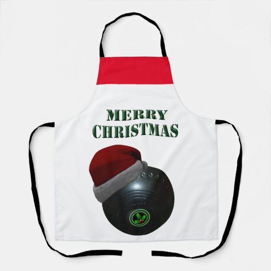 Gazonkom met een kerstmuts, schort (Voorkant)