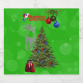 Gazonkommen Kerstboom, etiket van de bierfles (Enkel label)