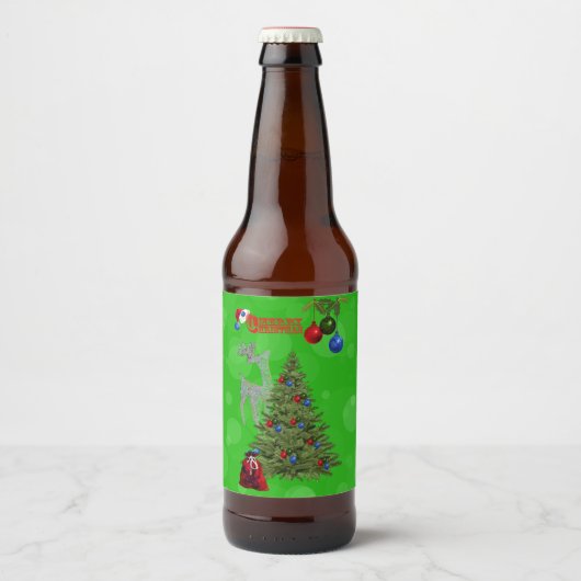 Gazonkommen Kerstboom, etiket van de bierfles (Voorkant)