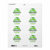 Gazonmaaiconderdienst Groen Witte Logo Etiket (Full Sheet)