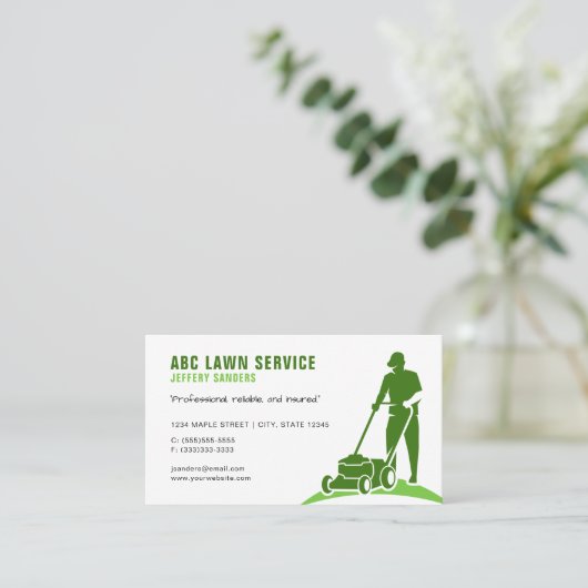 gazonmaaidienst-Visitekaartje Visitekaartje (Staand voorkant)