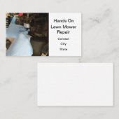 Gazonmaaier brandstofsysteem reparatie visitekaartje (Voorkant / Achterkant)