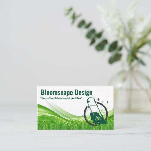 Gazonmaaier Gras | Landschapsdiensten Visitekaartje (Staand voorkant)