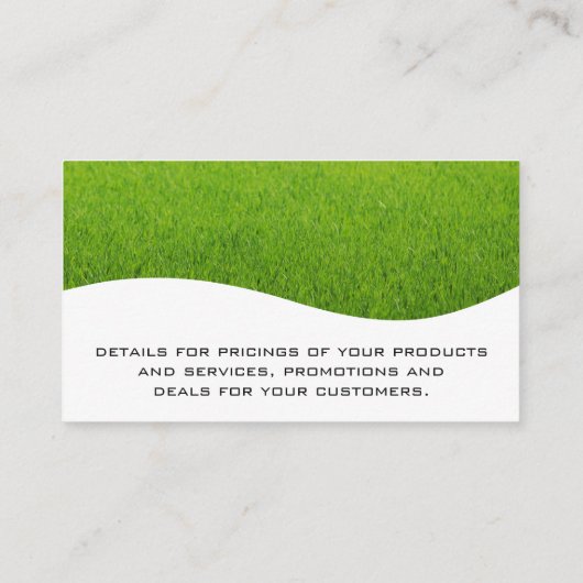 Gazonmaaier | Gras maaien | Landschap Visitekaartje (Achterkant)