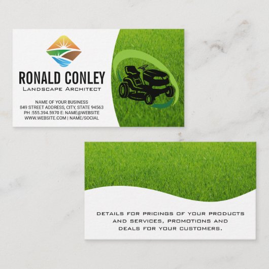Gazonmaaier | Gras maaien | Landschap Visitekaartje (Voorkant / Achterkant)