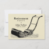  gazonmaaier pensioen party uitnodiging (Voorkant)