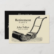  gazonmaaier pensioen party uitnodiging