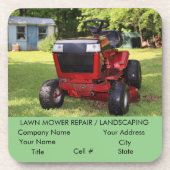 Gazonmaaier Reparatie / Landscaping Bier Onderzetter (Voorkant)