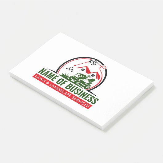 Gazonmaaier Rood Groen Landschapsdiensten Post-it® Notes (Schuin)