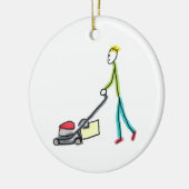 Gazonmaaier Stickman Keramisch Ornament (Links)