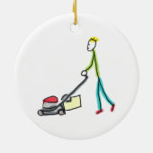 Gazonmaaier Stickman Keramisch Ornament (Achterkant)