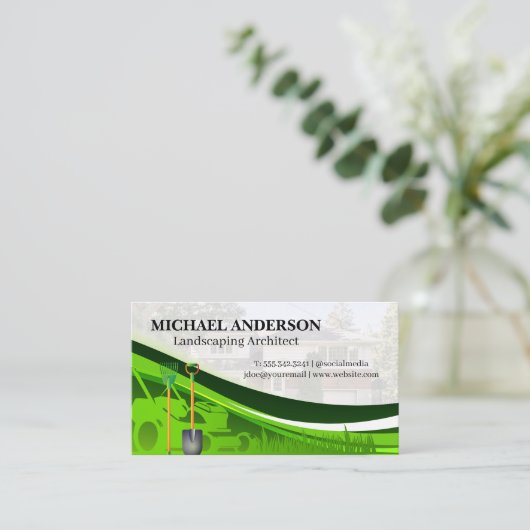 Gazonmaaier Tuingereedschap | woonlandschap Visitekaartje (Staand voorkant)