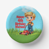 Gazonmaaier Verjaardag Papier Borden Bowl Papieren Kommen (Voorkant)