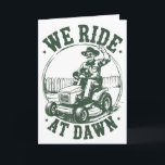 Gazonmaaier voor papa we rijden bij het ochtendglo kaart<br><div class="desc">Gazonmaaier voor papa we rijden bij het ochtendgloren Funny Mowing Gift Tuinieren _1</div>