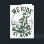 Gazonmaaier voor papa we rijden bij het ochtendglo kaart<br><div class="desc">Gazonmaaier voor papa we rijden bij het ochtendgloren Funny Mowing Gift Tuinieren _1</div>