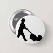 gazonmaaipictogram ronde button 5,7 cm (Voorkant /achterkant)