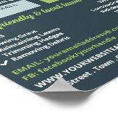 Gazonmaaiwerk, diensten voor gazonverzorging poster (Hoek)