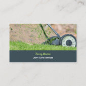 Gazonmaaiwerk, diensten voor gazonverzorging visitekaartje (Voorkant)