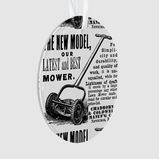  gazonmoweradvertentie ornament (voorkant)