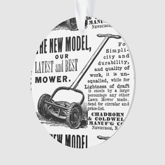  gazonmoweradvertentie ornament (voorkant)