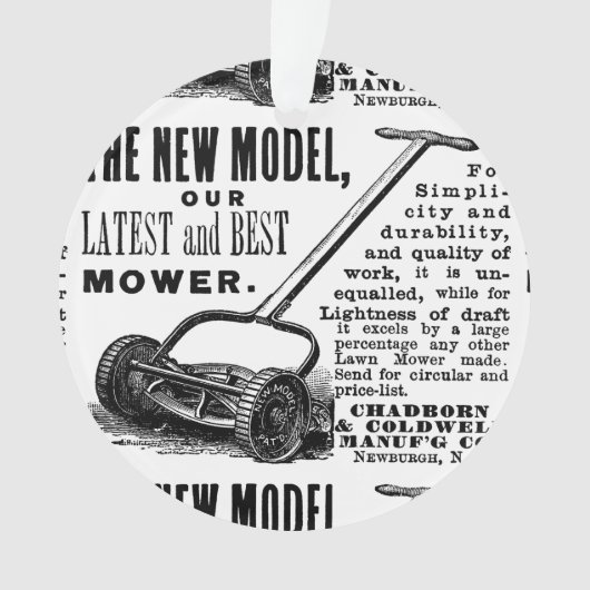  gazonmoweradvertentie ornament (voorkant)