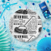  gazonmoweradvertentie papieren bordje (Feest)