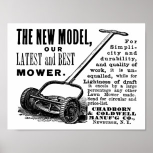 gazonmoweradvertentie poster