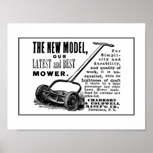  gazonmoweradvertentie poster