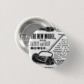  gazonmoweradvertentie ronde button 3,2 cm (Voorkant /achterkant)
