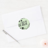 gazonmoweradvertentie ronde sticker (Envelop)