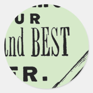  gazonmoweradvertentie ronde sticker