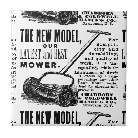 gazonmoweradvertentie tegeltje (Voorkant)