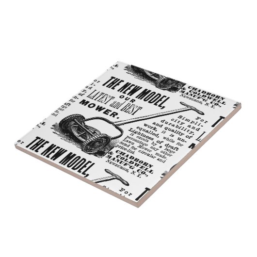 gazonmoweradvertentie tegeltje (Zijkant)