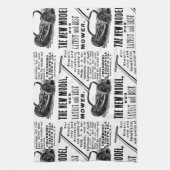  gazonmoweradvertentie theedoek (Verticaal)