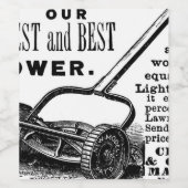  gazonmoweradvertentie wijn etiket (Enkel label)