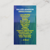 Gazononderhoud, Landscaping, Grasmaaien, Boom Serv Visitekaartje (Achterkant)