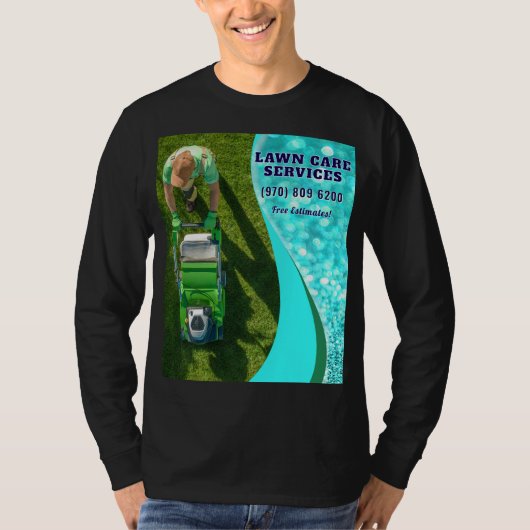 Gazononderhoud Landscaping Maaigras T-shirt (Voorkant)