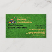 Gazononderhoud Landscaping Maaigras Visitekaartje (Achterkant)