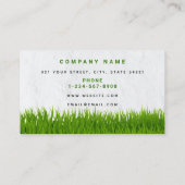 Gazononderhoud Landschap Grass Mowing Business Log Visitekaartje (Achterkant)