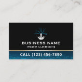 Gazononderhoud Sprinkler Logo Irrigatie & Landscap Visitekaartje (Voorkant)