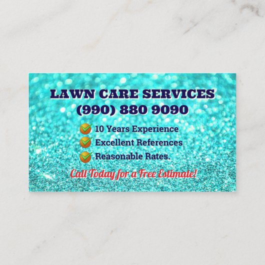 Gazononderhoud Visitekaartje Landscaping Maaigras (Achterkant)