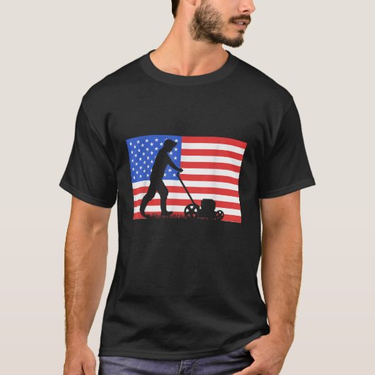 Gazonverzorger Landschapsarchitect Amerika USA Vla T-shirt (Voorkant)