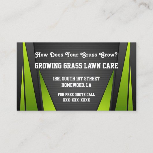 Gazonverzorging #2 Visitekaartje (Voorkant)