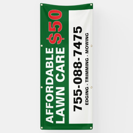 Gazonverzorging aangepaste banner (Verticaal)