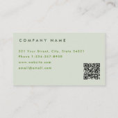 Gazonverzorging Eenvoudig landschap maaien QR-code Visitekaartje (Achterkant)