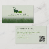 Gazonverzorging Eenvoudig landschap maaien QR-code Visitekaartje (Voorkant / Achterkant)