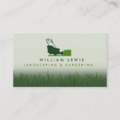 Gazonverzorging Eenvoudig landschap maaien QR-code Visitekaartje (Voorkant)