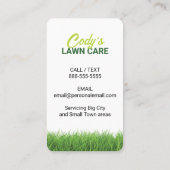 Gazonverzorging en grassnijden Landschap Onderhoud Visitekaartje (Achterkant)